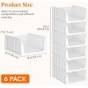 Lifewit 6 Pack Stackable Closet Organizers and Storage Basket for Clothes, Plastic Sweater Storage Bins for Wardrobe, Multifunctional Pants Organizer for RV, Pantry, Kitchen, Dorm, 32 cm/12.6 inch(L)(6)