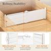 Lifewit 6″ Tall 5 Pack Drawer Dividers, 30-47cm/11.5-18.5″ Expandable Drawer Divider for Clothes, Adjustable Dresser Drawer Organizers, Drawers Separators for Dresser/Bathroom/Closet/Kitchen White(5)