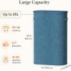 Lifewit 65L Slim Laundry Basket with Lid, Narrow Large Laundry Hamper with Plastic Handles and Removable Bag, Tall Foldable Dirty Clothes Hampers for Laundry Room, Bedroom, Bathroom, Dorm, Pink(Dark Blue)
