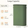Lifewit 65L Slim Laundry Basket with Lid, Narrow Large Laundry Hamper with Plastic Handles and Removable Bag, Tall Foldable Dirty Clothes Hampers for Laundry Room, Bedroom, Bathroom, Dorm, Pink(Green)