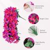 Lifewit Artificial Bougainvillea Flowers, 2 PCS Plastic Long Trailing Vines Fake Flowers for Outdoor Indoor Garden Porch Patio Balcony Decor, UV Resistant, Hot Pink(Purple & Hot Pink)