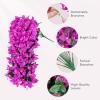 Lifewit Artificial Bougainvillea Flowers, 2 PCS Plastic Long Trailing Vines Fake Flowers for Outdoor Indoor Garden Porch Patio Balcony Decor, UV Resistant, Hot Pink(Purple)