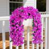 Lifewit Artificial Bougainvillea Flowers, 2 PCS Plastic Long Trailing Vines Fake Flowers for Outdoor Indoor Garden Porch Patio Balcony Decor, UV Resistant, Hot Pink(Purple)