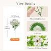 Lifewit Artificial Flowers for Outdoors, 24 Bundles Plastic Fake Flowers Daisy for Home Garden Decor, Faux Plants for Spring Summer Porch, Window Box, Vase Decoration(6 Mix Color)(White)