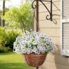 Lifewit Artificial Flowers for Outdoors, 24 Bundles Plastic Fake Flowers Daisy for Home Garden Decor, Faux Plants for Spring Summer Porch, Window Box, Vase Decoration(6 Mix Color)(White)