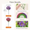 Lifewit Artificial Flowers for Outdoors, 24 Bundles Plastic Fake Flowers Daisy for Home Garden Decor, Faux Plants for Spring Summer Porch, Window Box, Vase Decoration(6 Mix Color)(Fuchsia & Purple)