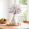 Lifewit Baby’s Breath Artificial Flowers, Silk Gypsophila Faux Floral Stems for Wedding Bouquets, Home Decor, Centerpieces, DIY Arrangements, Farmhouse & Party Decorations (Beige Brown, 6 Bundles)(White)