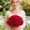 Lifewit Classic Red Artificial Roses Flowers, Faux Long Stem Silk Roses Bulky for DIY Wedding Bouquets Decoration, Centerpieces Arrangements, Velentine,12 Pcs(Red)