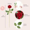 Lifewit Classic Red Artificial Roses Flowers, Faux Long Stem Silk Roses Bulky for DIY Wedding Bouquets Decoration, Centerpieces Arrangements, Velentine,12 Pcs(Red)