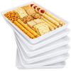 Lifewit Extra Large Plastic Serving Trays, 16″ x 12″ Reusable Food Serving Platters, White Catering Trays for Parties, Buffet, Snacks, Fruit, Appetizers & Charcuterie, BPA-Free, Set of 4(6)