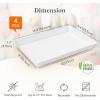 Lifewit Extra Large Plastic Serving Trays, 16″ x 12″ Reusable Food Serving Platters, White Catering Trays for Parties, Buffet, Snacks, Fruit, Appetizers & Charcuterie, BPA-Free, Set of 4(4)