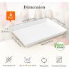 Lifewit Extra Large Plastic Serving Trays, 16″ x 12″ Reusable Food Serving Platters, White Catering Trays for Parties, Buffet, Snacks, Fruit, Appetizers & Charcuterie, BPA-Free, Set of 4(6)