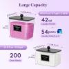 Lifewit Laundry Pods Container with Lid, Dryer Sheet Holder, Room Organization Storage for Coffee Pods Kcup Washing Powder, Scent Booster Beads, 2600 +2000ml/0.53+0.7gal，Natural,3 Pcs(Black)