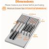 Lifewit Magnetic Drawer Knife Organizers Insert, Kitchen Plastic In Drawer Knife Block Slots, Steak Chefs Knives Holder Storage Sets for 12 Knives and 1 Sharpening Steel, Large, Black(Gray)