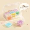 Lifewit Small Bead Organizers with Anti-Tipping Divided Base, 32 Pieces Plastic Craft Storage Box with Hinged Lid and Labels, Mini Clear Sorting Case for Jewelry, Diamonds, Bracelets, Seeds, Screws(2)