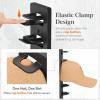 Lifewit Wall-Mounted Hat Organizer, 20 Baseball Caps Storage with Elastic Clamp (Each Holds 10), Over-the-Door Hat Rack, Dual Installation with Nails or Adhesive, Closet Cap Holder, Black, 2-Pack(2)