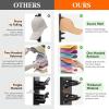 Lifewit Wall-Mounted Hat Organizer, 20 Baseball Caps Storage with Elastic Clamp (Each Holds 10), Over-the-Door Hat Rack, Dual Installation with Nails or Adhesive, Closet Cap Holder, Black, 2-Pack(2)