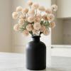 Lifewit 5 Pcs Beige Artificial Flower for Vase, Faux Silk Mums Ball with Long Stems for Home Decor, Wedding, Bulk Fake Small Chrysanthemums for Floral Arrangement, Pom Pom for Bouquets Centerpieces(Beige)