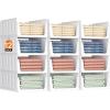 Lifewit 6 Pack Stackable Closet Organizers and Storage Basket for Clothes, Plastic Sweater Storage Bins for Wardrobe, Multifunctional Pants Organizer for RV, Pantry, Kitchen, Dorm, 32 cm/12.6 inch(L)(12)