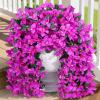 Lifewit Artificial Bougainvillea Flowers, 2 PCS Plastic Long Trailing Vines Fake Flowers for Outdoor Indoor Garden Porch Patio Balcony Decor, UV Resistant, Hot Pink(Purple)