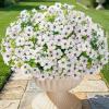Lifewit Artificial Flowers for Outdoors, 24 Bundles Plastic Fake Flowers Daisy for Home Garden Decor, Faux Plants for Spring Summer Porch, Window Box, Vase Decoration(6 Mix Color)(White)
