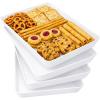 Lifewit Extra Large Plastic Serving Trays, 16″ x 12″ Reusable Food Serving Platters, White Catering Trays for Parties, Buffet, Snacks, Fruit, Appetizers & Charcuterie, BPA-Free, Set of 4(4)