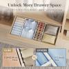 Lifewit 5″ Tall 4 Pack Drawer Dividers, 30-47cm/11.5-18.5″ Expandable Drawer Divider for Clothes, Adjustable Dresser Drawer Organizers, Drawers Separators for Dresser/Bathroom/Closet/Kitchen White(4)