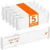 Lifewit 5″ Tall 4 Pack Drawer Dividers, 30-47cm/11.5-18.5″ Expandable Drawer Divider for Clothes, Adjustable Dresser Drawer Organizers, Drawers Separators for Dresser/Bathroom/Closet/Kitchen White(5)