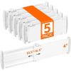 Lifewit 5″ Tall 4 Pack Drawer Dividers, 30-47cm/11.5-18.5″ Expandable Drawer Divider for Clothes, Adjustable Dresser Drawer Organizers, Drawers Separators for Dresser/Bathroom/Closet/Kitchen White(1)