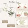 Lifewit Beige Artificial Flower for Vase, 10 Pcs Faux Silk Mums Ball with Long Stems and 2 Pcs Eucalyptus Stems for Home Decor, Fake Small Kiku for Floral Arrangement, Pom Pom for Centerpieces(White)