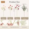 Lifewit Beige Artificial Flower for Vase, 10 Pcs Faux Silk Mums Ball with Long Stems and 2 Pcs Eucalyptus Stems for Home Decor, Fake Small Kiku for Floral Arrangement, Pom Pom for Centerpieces(Mix Orange)