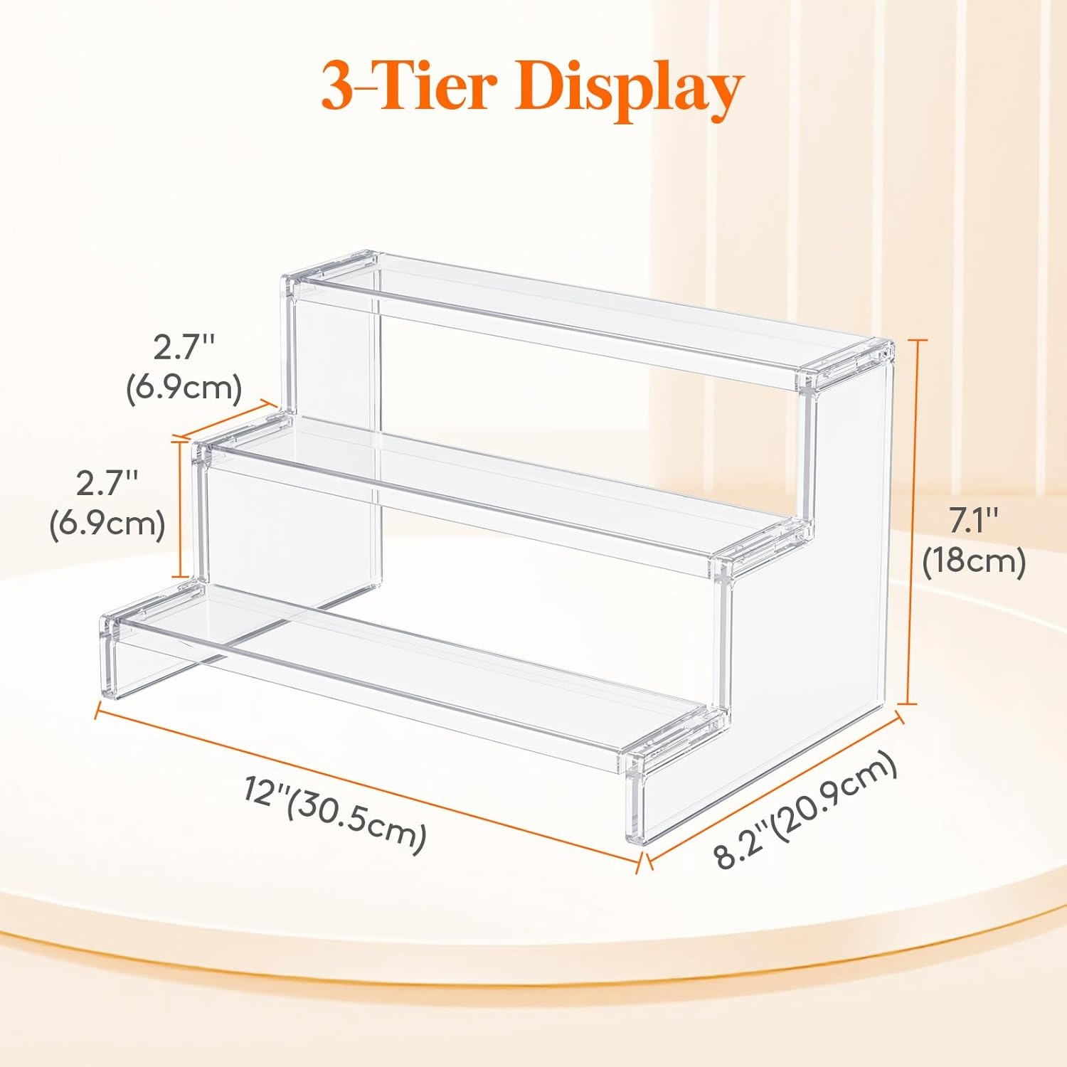 image:imageLifewit Perfume Organizer Cupcake Stand ToolFree Assembly Plastic Display Shelf for VanityRoom Dcor Bedroom Storage Organization 3 Tier 12 Inch 3 Pcs1